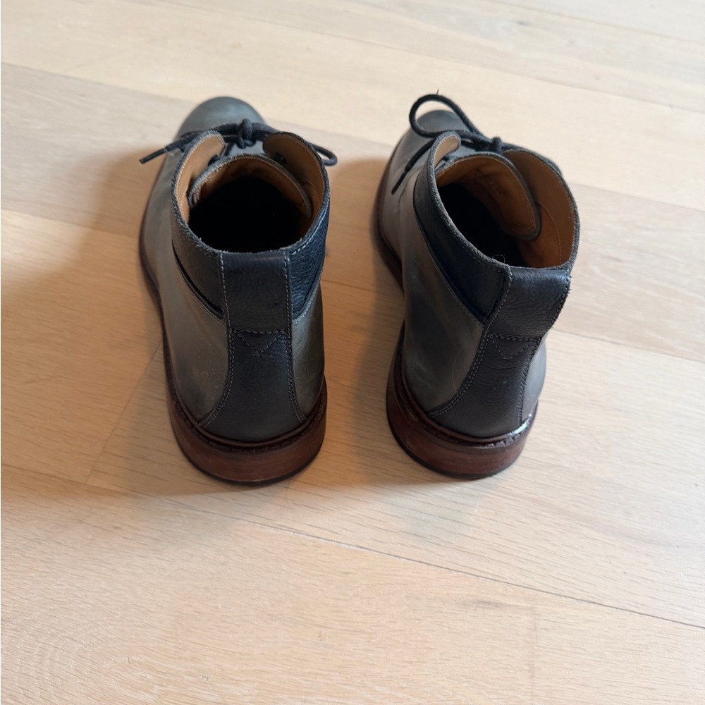 Cole Haan Black Leather Chukka Boots with Brown Welt - Picture 3 of 7